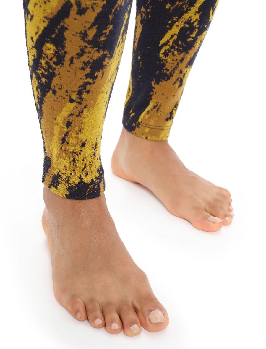 Legginsy Icebreaker Merino 250 Vertex Sedimentary Damskie Złote | PL 1419QMAZ